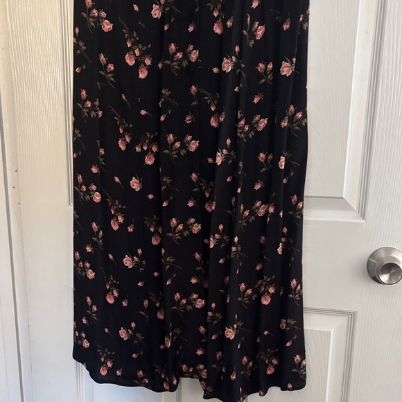 Reformation Dark Floral Dress with Pink Accents - Picture 3 of 8